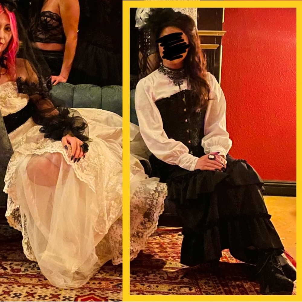 Victorian Edwardian 1800’s Goth Gothic Steampunk Halloween Costume Dress Outfit
